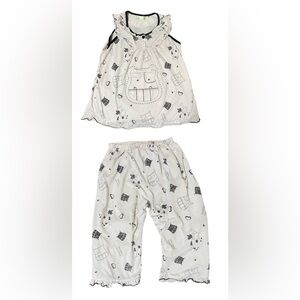 Cute Black and White Cow PJ Set